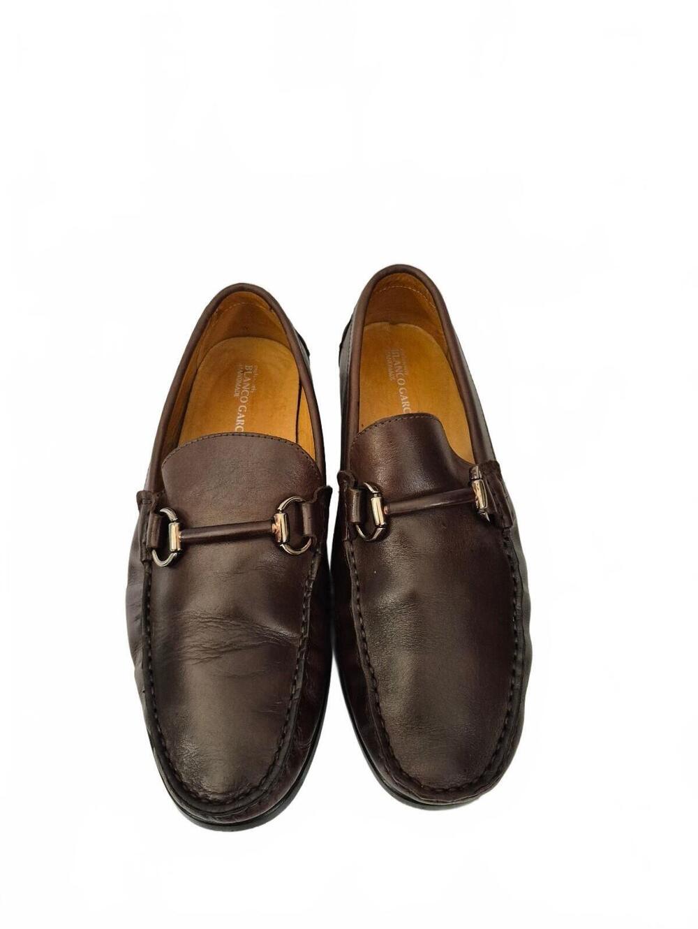 Blanco Garcia Men’s Brown Leather Bit Loafers Handmade Brazil Size 8m Blanco Gar